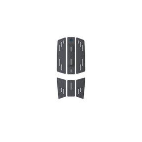 Duotone Traction Pad Front 2027 in Grau mit Rillen-Muster, Draufsicht