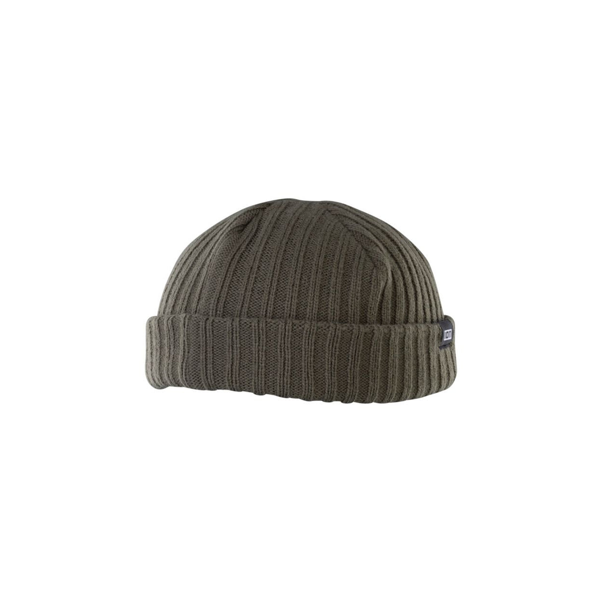 ION Ionic Fisherman 2026 Beanie in Grau, gerippte Strickstruktur, Frontansicht