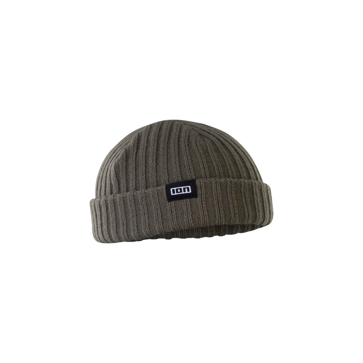 ION Ionic Fisherman 2026 Beanie in Grau, Strickmütze mit Rippstruktur und ION-Label, Seitenansicht