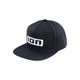 ION Ionic 2026 Snapback Cap schwarz mit weißem Logo, Frontansicht