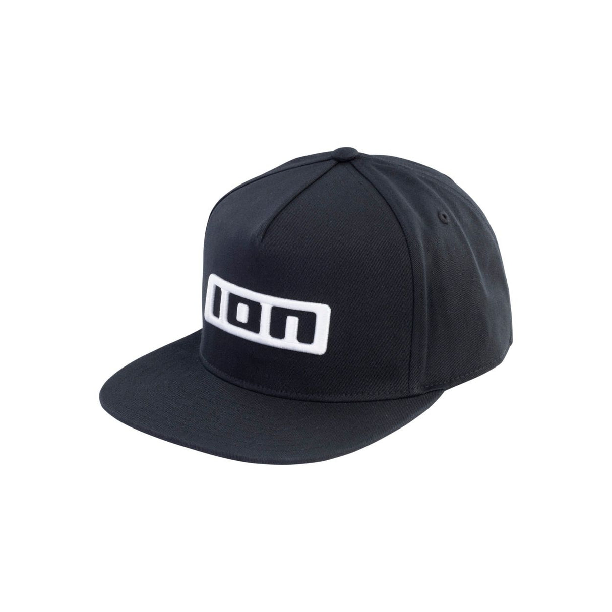ION Ionic 2026 Snapback Cap schwarz mit weißem Logo, Frontansicht