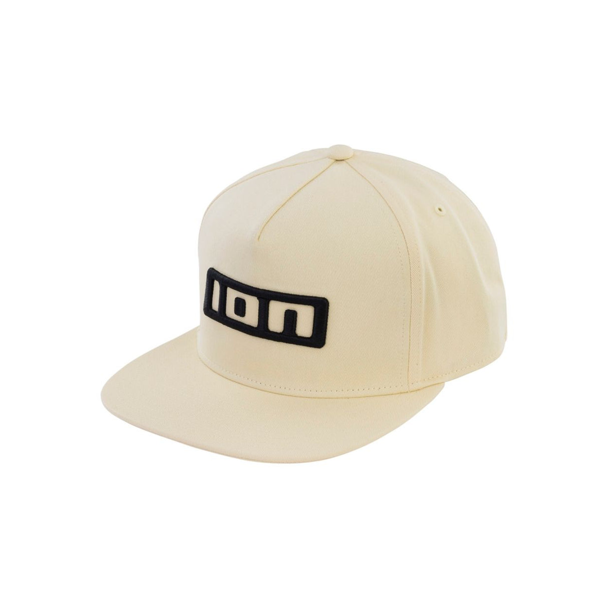 ION Ionic 2026 Snapback Cap creme mit schwarzem Logo, Seitenansicht