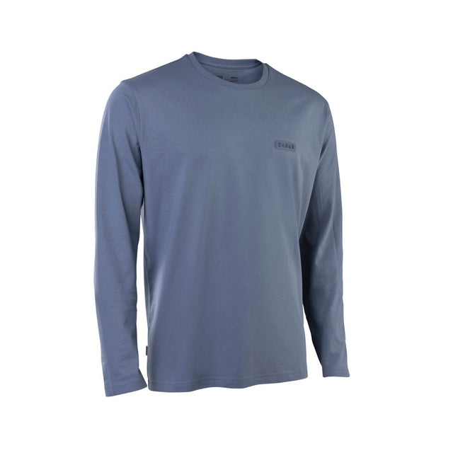 ION S-Ionic LS 2026 Langarmshirt in Blaugrau, Frontansicht mit kleinem Logo-Print auf der Brust