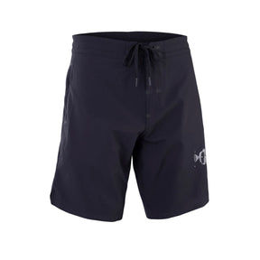 ION Avalon 18 Boardshorts 2026 schwarz, Frontansicht, Schnelltrocknungsmaterial mit Kordelzug