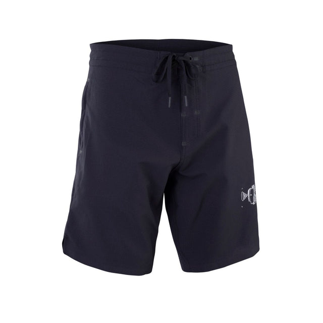 ION Avalon 18 Boardshorts 2026 schwarz, Frontansicht, Schnelltrocknungsmaterial mit Kordelzug