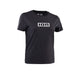 ION Ionic 2026 schwarzes Baumwoll-T-Shirt mit weißem Logo-Print, Vorderansicht