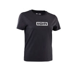 ION Ionic 2026 schwarzes Baumwoll-T-Shirt mit weißem Logo-Print, Vorderansicht