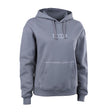 ION Ionic 2026 Hoodie grau aus Baumwollmischung mit Kapuze und Frontprint, Frontalansicht