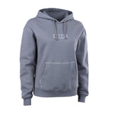 ION Ionic 2026 Hoodie grau aus Baumwollmischung mit Kapuze und Frontprint, Frontalansicht