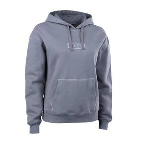 ION Ionic 2026 Hoodie grau aus Baumwollmischung mit Kapuze und Frontprint, Frontalansicht