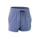 ION Tally 2.5 Boardshorts Damen blau, Frontansicht, Elastikbund mit Zugband, funktionales Design