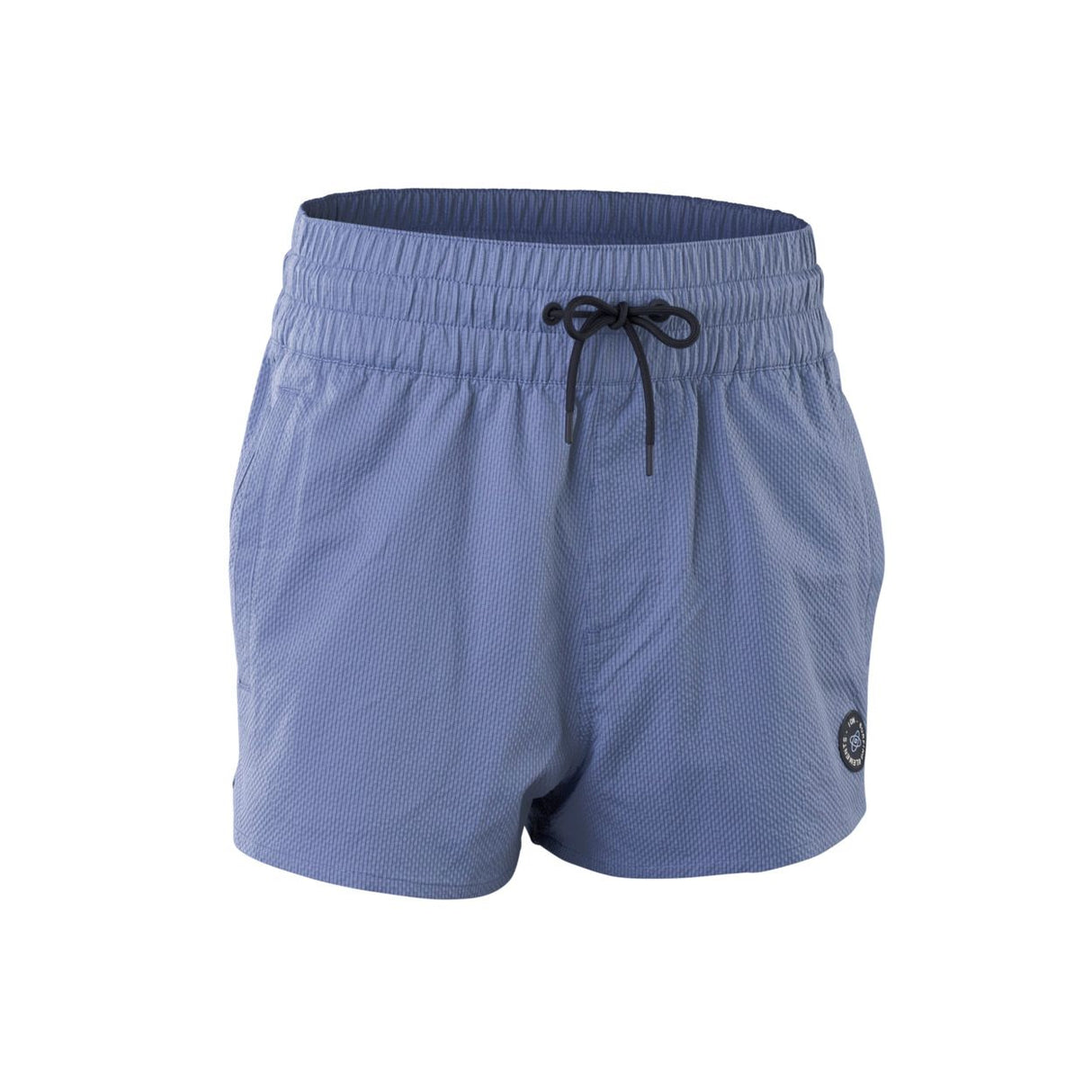 ION Tally 2.5 Boardshorts Damen blau, Frontansicht, Elastikbund mit Zugband, funktionales Design