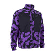 ION HD Fleece Jacke 2026 in Lila-Schwarz mit geometrischem Muster, Frontansicht