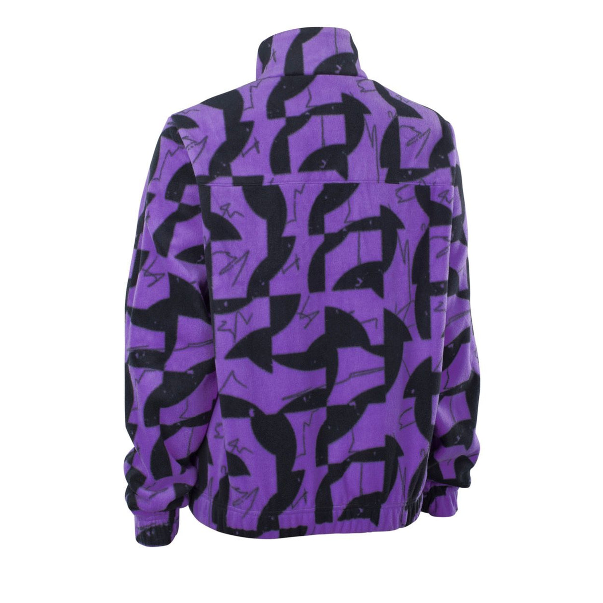 ION HD Fleece Jacke 2026 in Violett mit schwarzem Muster, Rückansicht