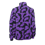 ION HD Fleece Jacke 2026 in Violett mit schwarzem Muster, Rückansicht