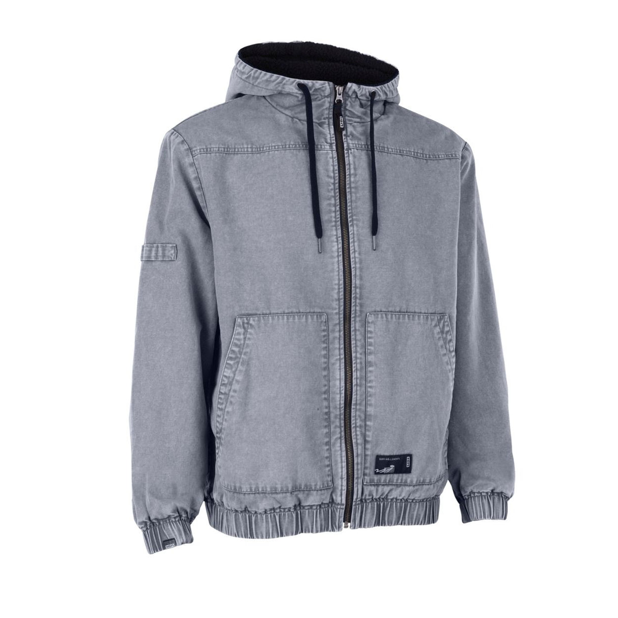 ION HD Insulated Cotton 2026 Jacke grau Baumwolle Kapuze Frontansicht