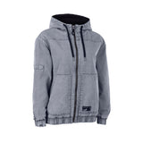 ION HD Insulated Cotton 2026 Jacke in Grau mit Kapuze, Frontreißverschluss und isolierter Baumwolle, Vorderansicht