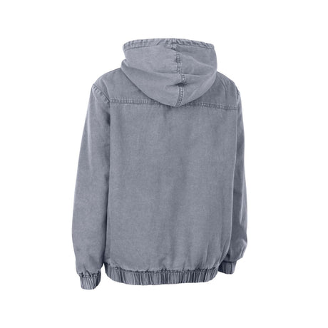 ION HD Insulated Cotton 2026 Jacke in Grau mit Kapuze, Frontalansicht