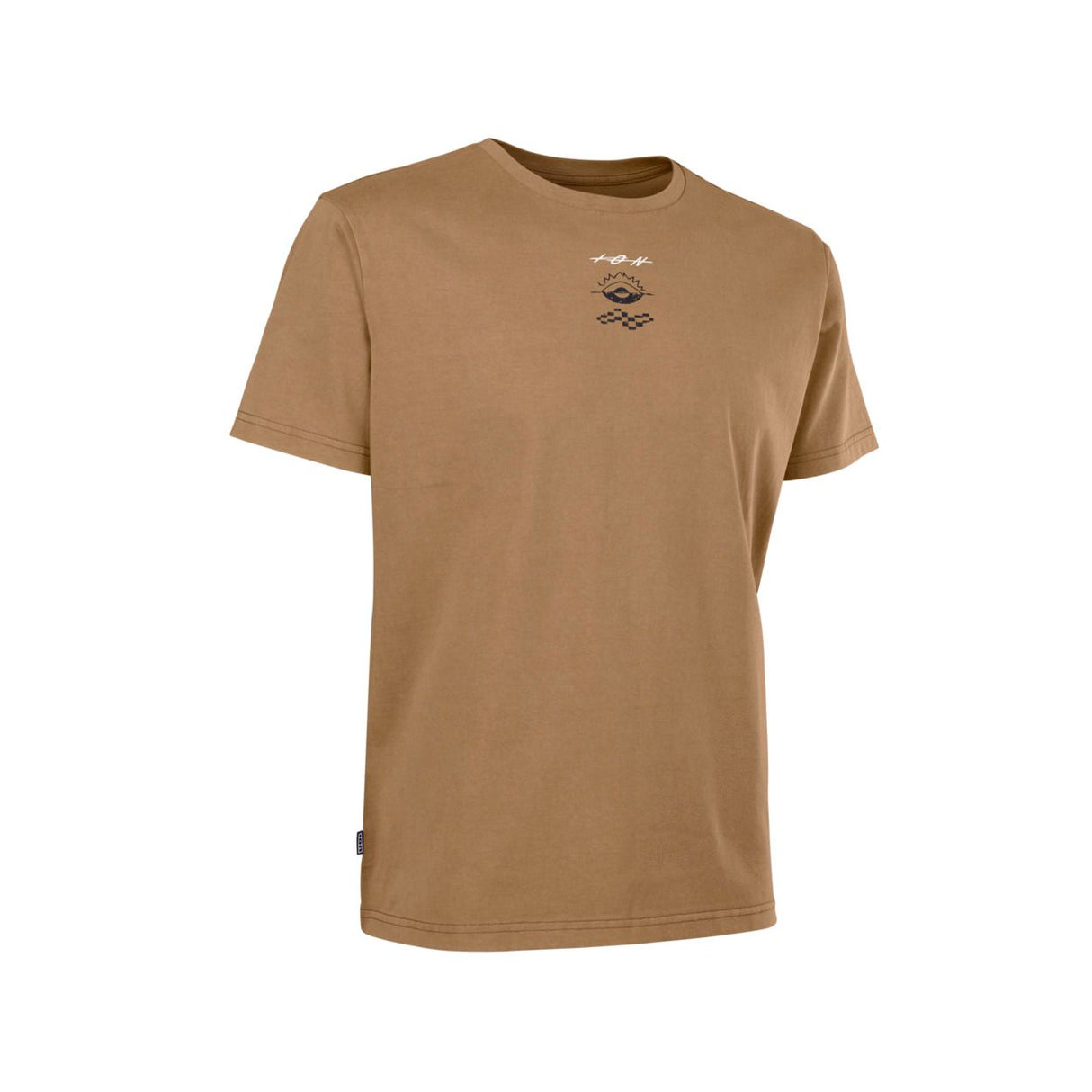 ION Mood 2026 T-Shirt in Beige mit kleinem Brusttlogo, Frontansicht