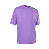 ION Vibes T-Shirt 2026 in Lila mit pinkem Logo, Frontalansicht, Baumwollmischgewebe, lockerer Schnitt