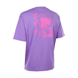 ION Vibes T-Shirt 2026, violett mit neonpinkem Grafik-Print auf der Rückseite, Frontalansicht