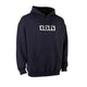 ION IONIC Hoodie 2026 in Dunkelblau mit weißem ION-Logo, Kapuze und Fronttasche, Vorderansicht