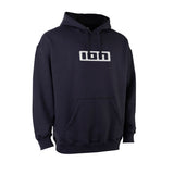 ION IONIC Hoodie 2026 in Dunkelblau mit weißem ION-Logo, Kapuze und Fronttasche, Vorderansicht