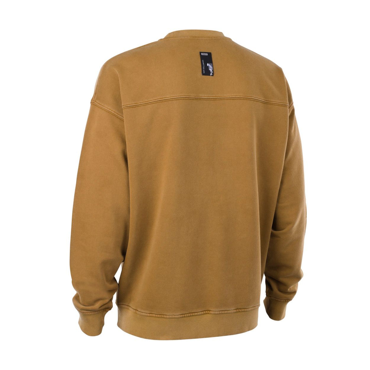 ION Sweater Mood Men in Camelfarbe, Rückansicht, Rundhalsausschnitt, Langarm, Baumwollmischgewebe