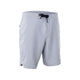 ION Ionic 19 Boardshorts 2026 hellgrau mit schwarzem Kordelzug, Frontansicht