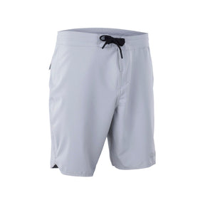 ION Ionic 19 Boardshorts 2026 hellgrau mit schwarzem Kordelzug, Frontansicht