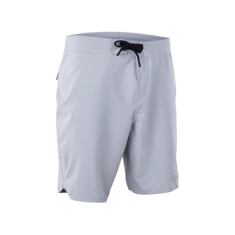 ION Ionic 19 Boardshorts 2026 hellgrau mit schwarzem Kordelzug, Frontansicht