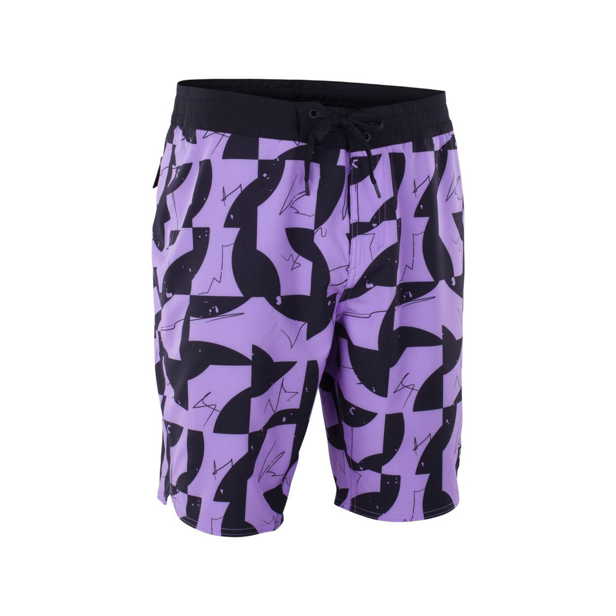 ION Boardshorts AOP 2026 lila-schwarz mit Allover-Print, Frontansicht