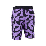 ION Boardshorts AOP 2026 lila-schwarz gemustert, Rückansicht, schnelltrocknend