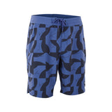 ION Boardshorts AOP 2026 blau mit abstraktem Muster, Frontansicht, Schnelltrocknend