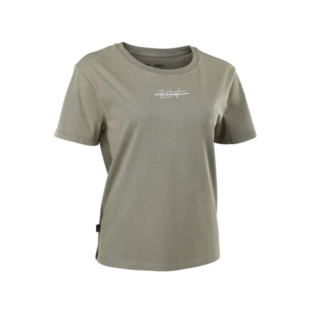 ION Tee Graphic 2026 Damen T-Shirt in Graugrün mit Grafik-Print, Baumwolle, Frontansicht