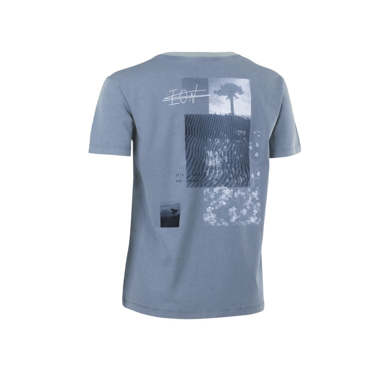 ION Tee Graphic 2026 Herren T-Shirt blaugrau mit grafischem Rückendruck, Baumwolle, Rückansicht