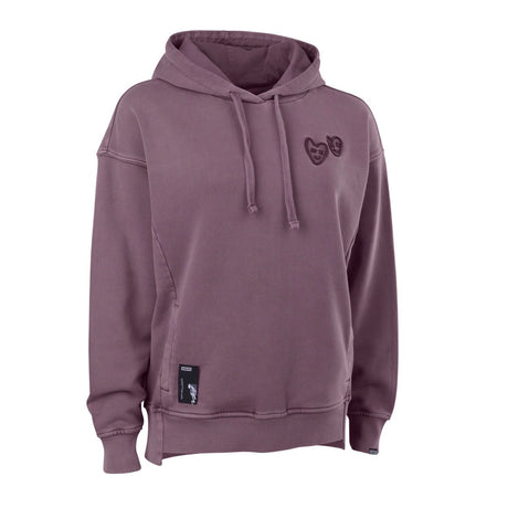 ION Hoody No Bad Days 2026 in Mauve, Baumwolle-Mix mit Kängurutasche und herzförmigem Logo-Print