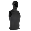 ION Neo Top Hooded Vest 2/1 2026 schwarzer Neopren-Wärmeweste mit Kapuze, Frontansicht
