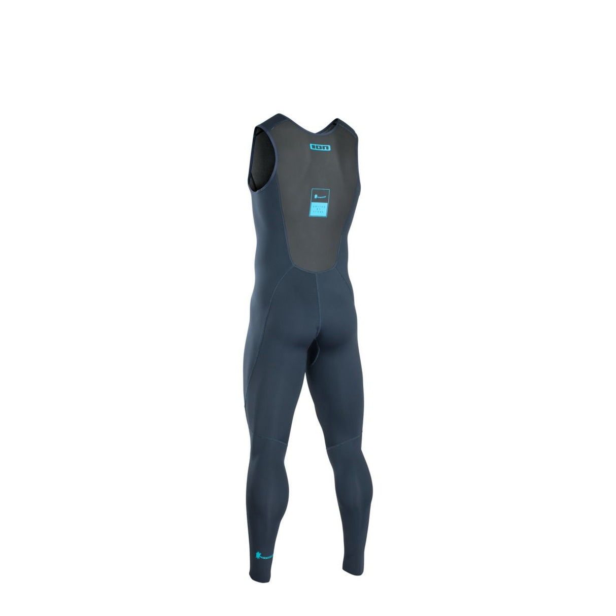 ION Long John 2.5 Herren Neoprenanzug in Dunkelblau mit Cyan-Akzenten, ärmelloses Design, Frontalansicht