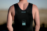 ION Element 2.0 2027 Neopren-Weste in Schwarz, Frontalansicht mit ION-Branding und Logodetails