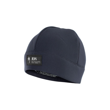 ION TEC Beanie 2026 dunkelblau, Ripstop-Material mit Logo-Patch, Frontalansicht