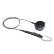 ION Surf Leash Core Ankle 2026, schwarz, Neopren-Manschette mit grauem Kabel und Handschlaufe, Seitenansicht