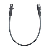 ION Harness Line 2026 schwarze Verbindungsleine mit gepolsterten Griffen, U-Form, Frontansicht