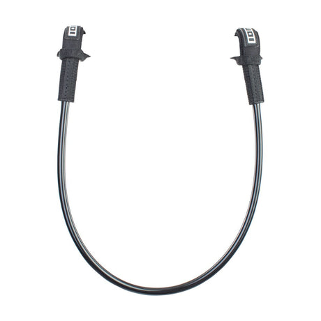 ION Harness Line 2026 schwarze Verbindungsleine mit gepolsterten Griffen, U-Form, Frontansicht