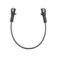 ION Windsurf Harness Line Fix Pro 2026, schwarzes Verbindungsseil mit gepolsterten Enden, Frontalansicht