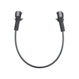 ION Windsurf Harness Line Fix Pro 2026, schwarzes Verbindungsseil mit gepolsterten Enden, Frontalansicht