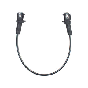 ION Windsurf Harness Line Fix Pro 2026, schwarzes Verbindungsseil mit gepolsterten Enden, Frontalansicht