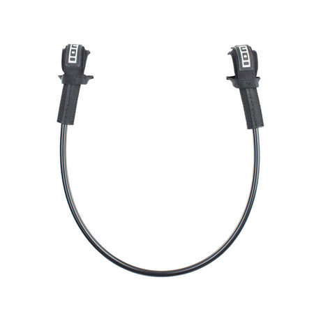 ION Windsurf Harness Line Fix Pro 2026, schwarzes Verbindungsseil mit gepolsterten Enden, Frontalansicht