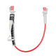 ION Windsurf Harness Line Vario 2026, rot-weiß mit Kunststoffhaken, Trapezleine, Frontansicht