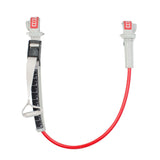 ION Windsurf Harness Line Vario 2026, rot-weiß mit Kunststoffhaken, Trapezleine, Frontansicht